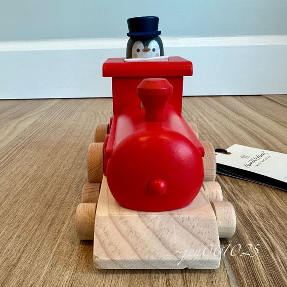 2pc Toy Train with Penguin Conductor Peg Pal - Hearth & Hand Magnolia - Picture 6 of 11